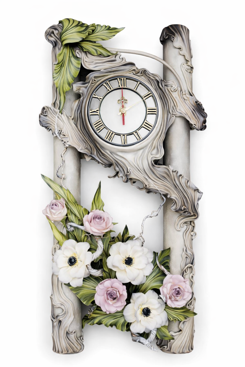 Часы настенные кожаные 40x85 см (0905.003)