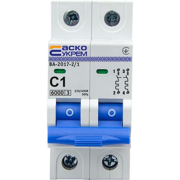 Автоматический выключатель АСКО-УКРЕМ ВА-2017 1А 2 полюса (2348860088)