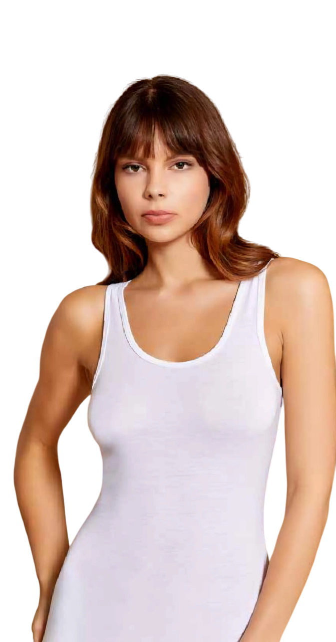 Майка женская Berrak на широкой бретельке XL Белый (29348385)