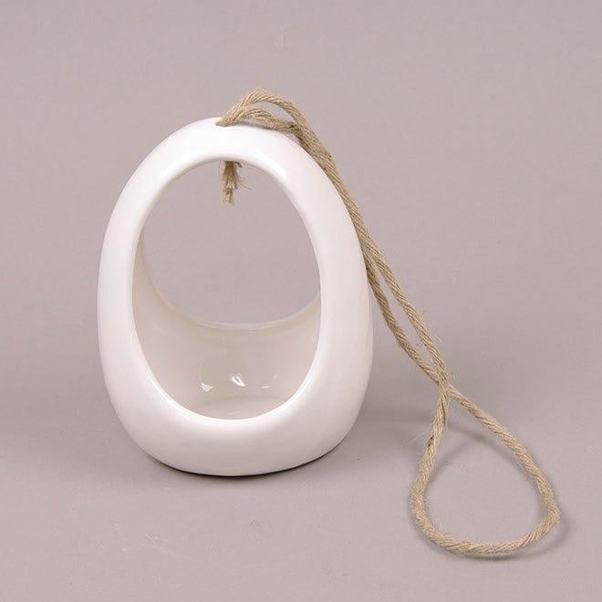 Корзинка керамическая Flora подвесная (24632)