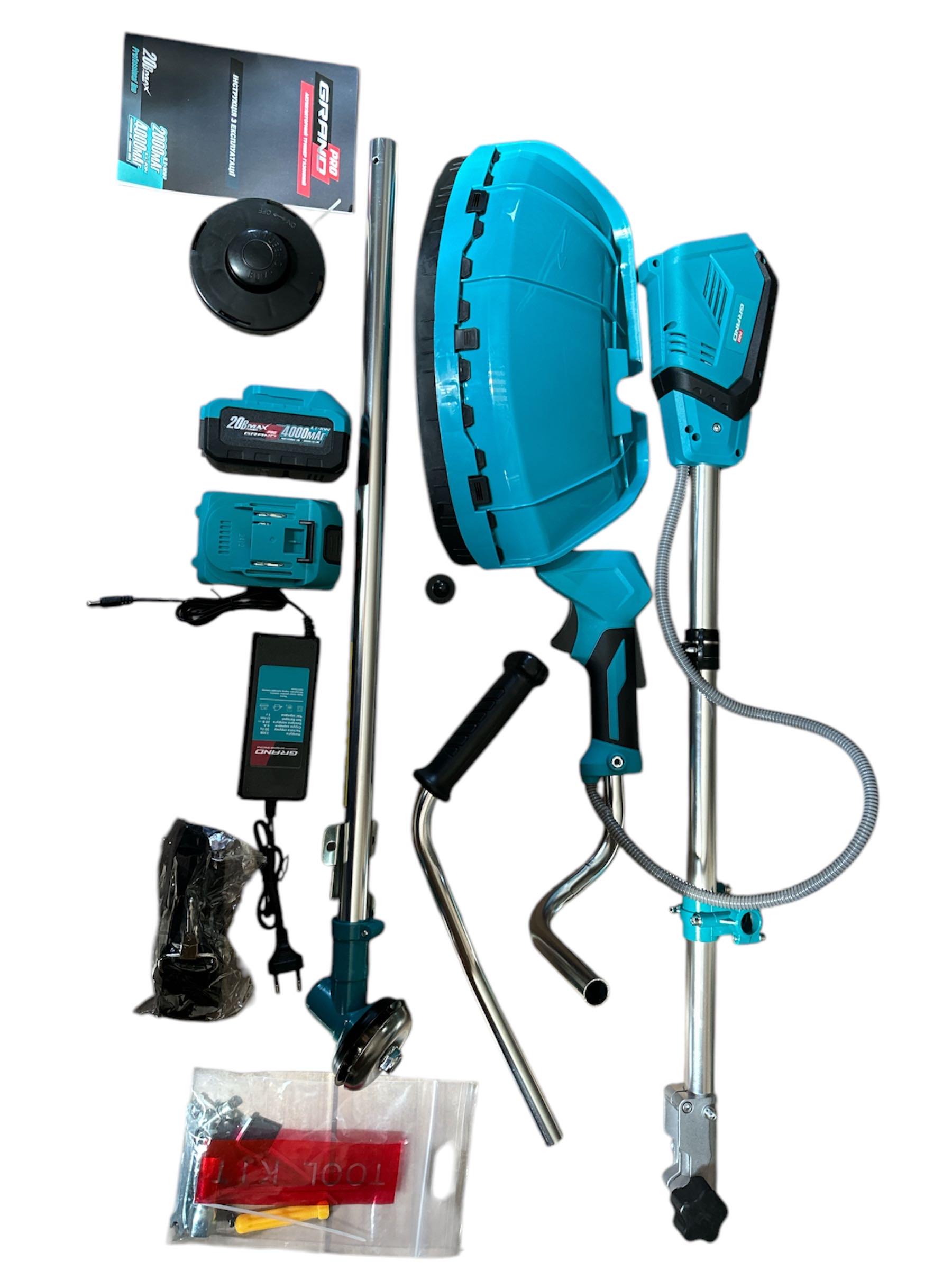 Електрокоса акумуляторна Grand АТГ-20 без акумулятора та зарядного пристрою (26160659) - фото 3 Електрокоса акумуляторна Grand АТГ-20 без акумулятора та зарядного пристрою (26160659) - фото 3