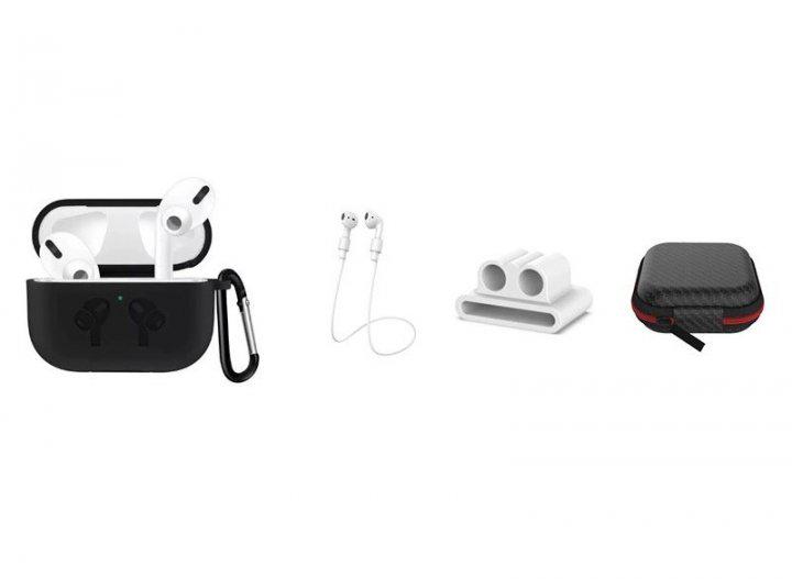 Чехол силиконовый 5 в 1 DS Case для Apple AirPods Pro Black (343753235) - фото 5