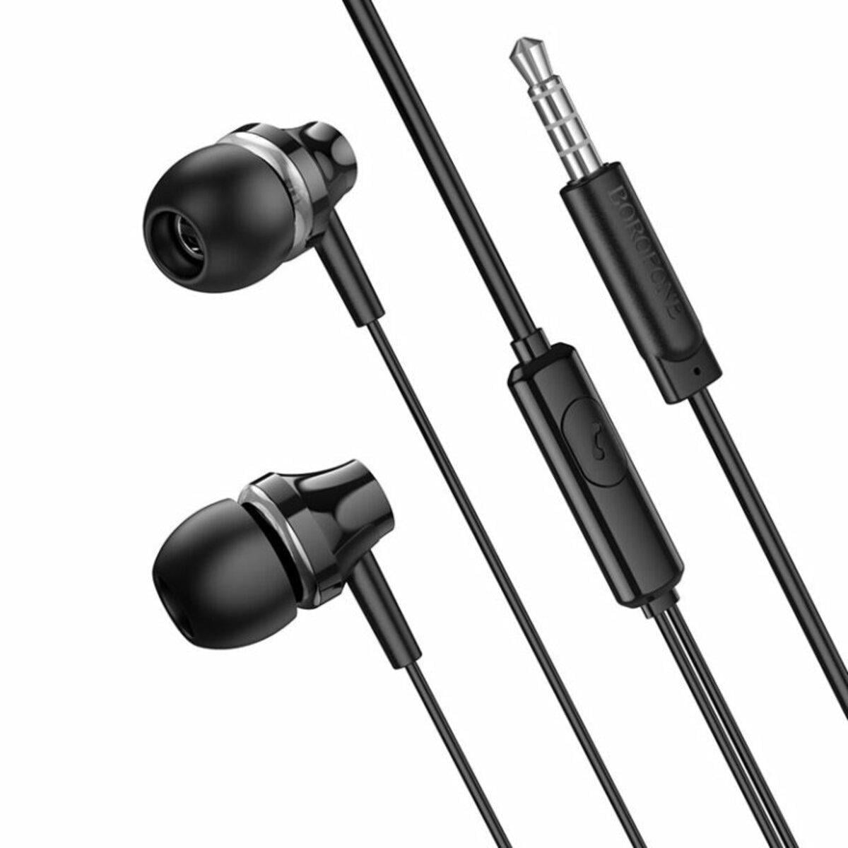 Наушники Borofone BM74 Singer mini-jack 3,5 мм Black (BM74B)