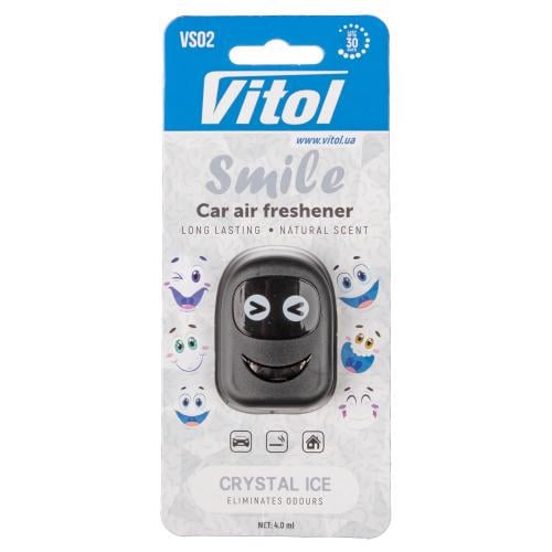 Ароматизатор для авто Vitol Smile Crystal Ice на дефлектор (23194246)