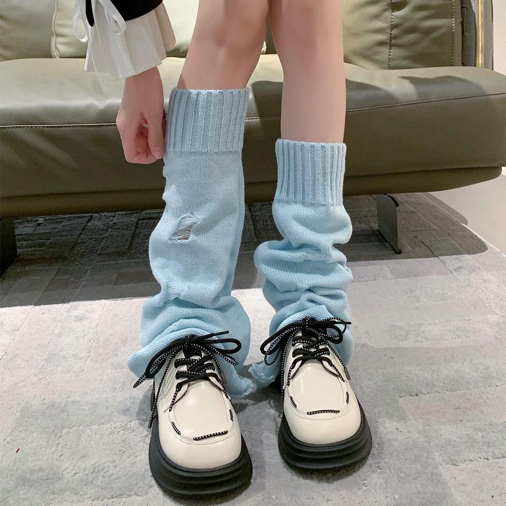 Гетры клеш с дырками One size Голубой (2132) - фото 3 Гетры клеш с дырками One size Голубой (2132) - фото 3