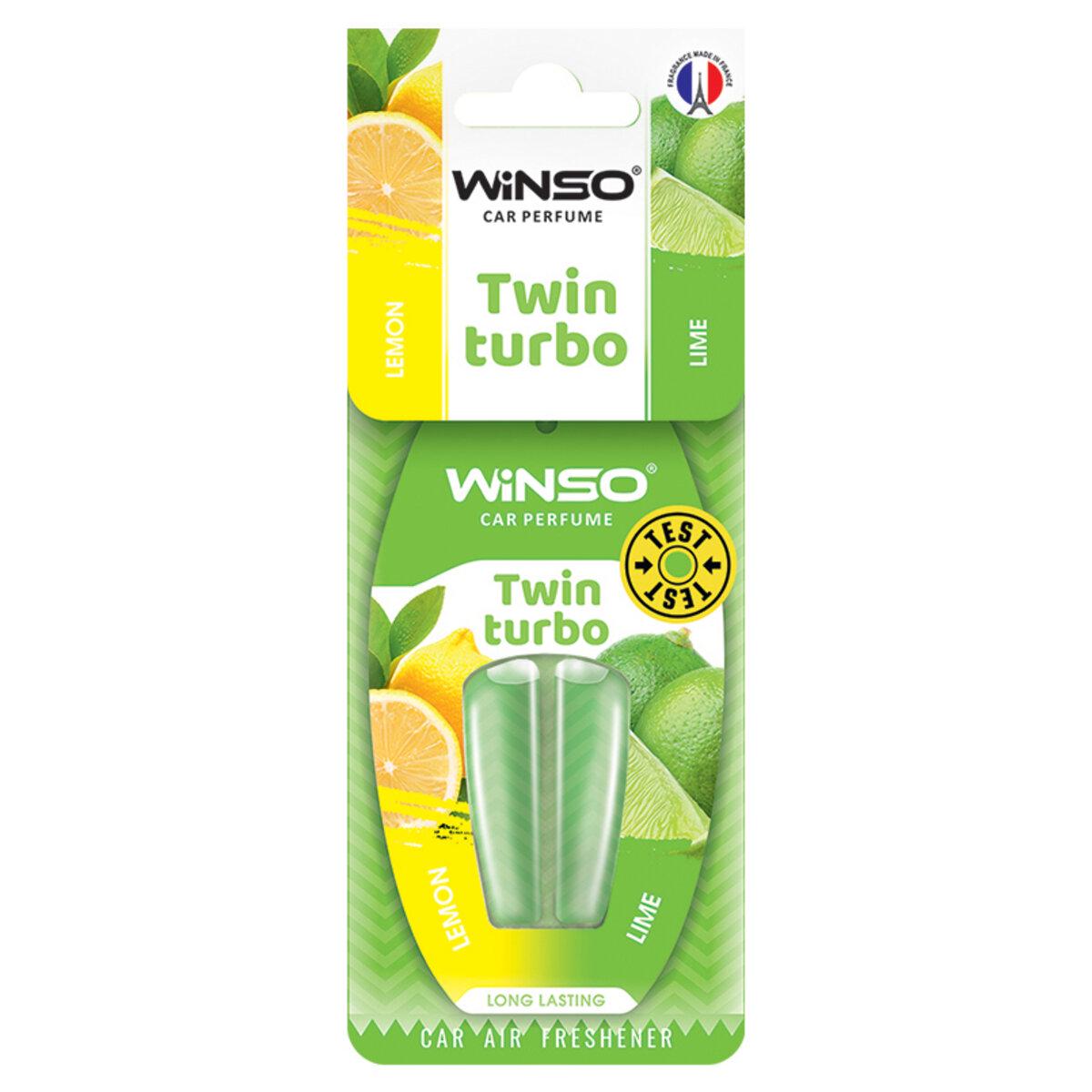 Ароматизатор для авто Winso Twin Turbo Lemon &Lime с двойной капсулой (7309)