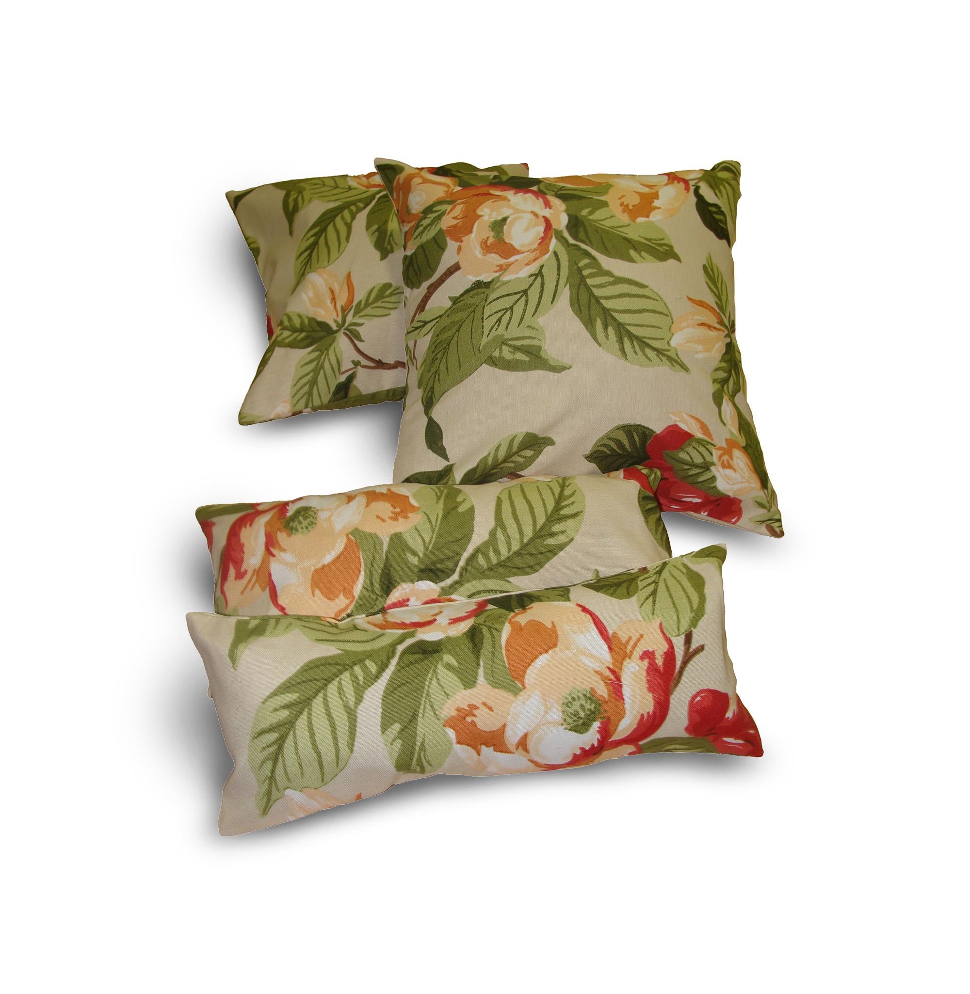 Комплект декоративных подушек Firanka Flowers 40х40 см 2 шт. 40х16см 2 шт. Молочный (п_0253)