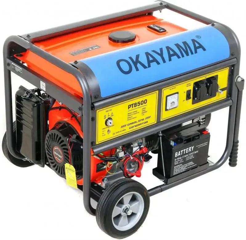 Генератор бензиновый генератор Okayama PT-9500 7-8,5 кВт с электростартером и AVR (32172606)