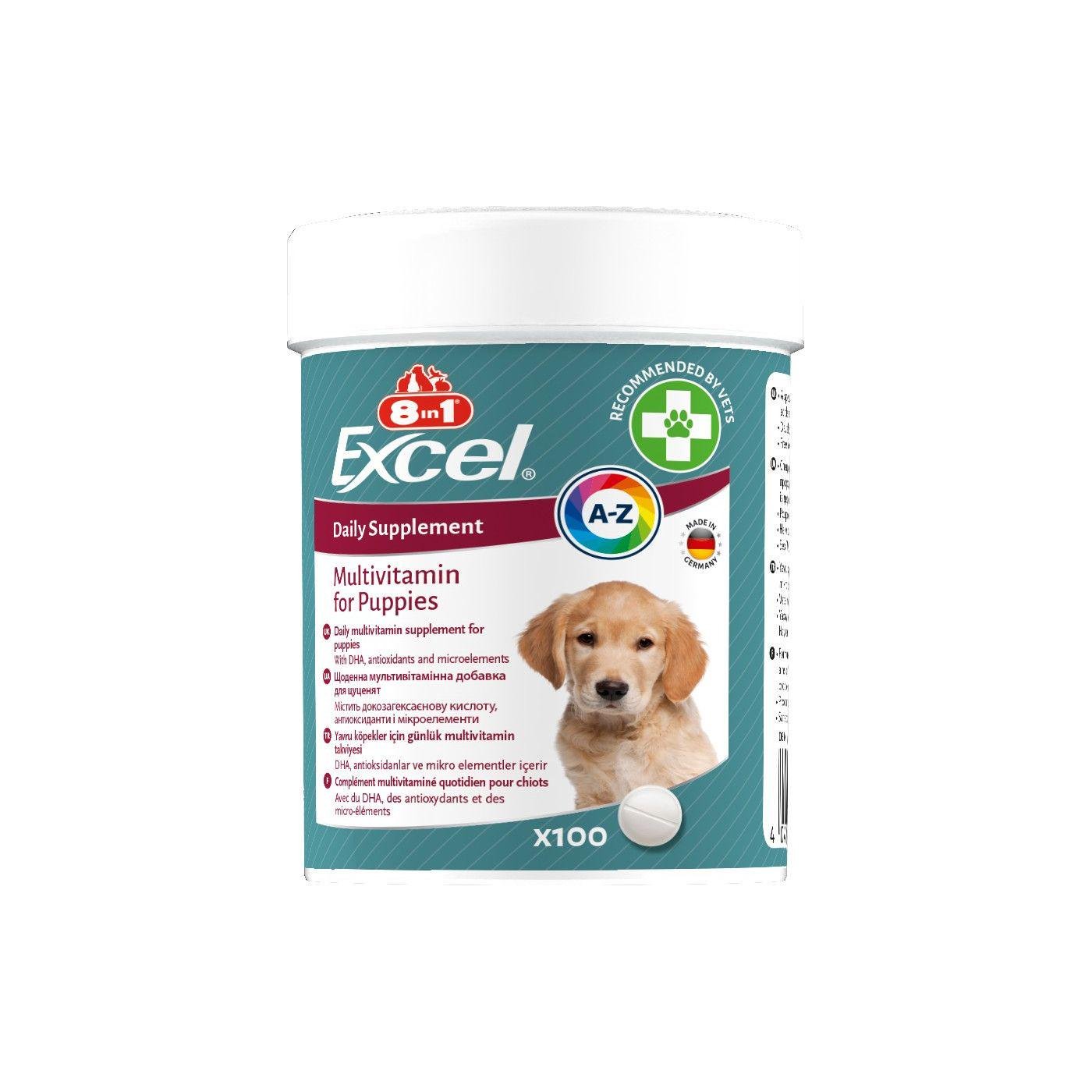 Вітаміни для цуценят та молодих собак 8in1 Excel Multi Vitamin Puppy мультивітамін 100 шт. (661820)
