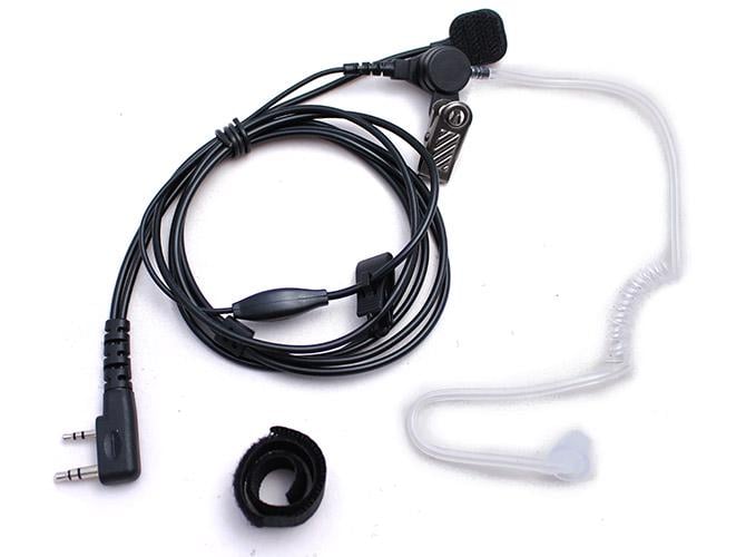Гарнітура двопровідна з прозорим звуководом Mirkit GVE1102-KND для рацій Kenwood/Baofeng