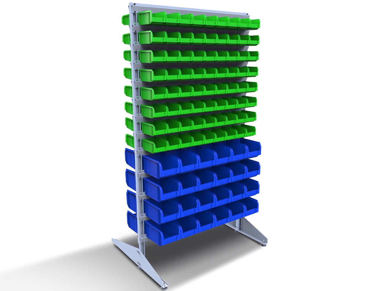 Стеллаж для метизов двухсторонний DS-18/9 700x1800x1000 мм (120011)