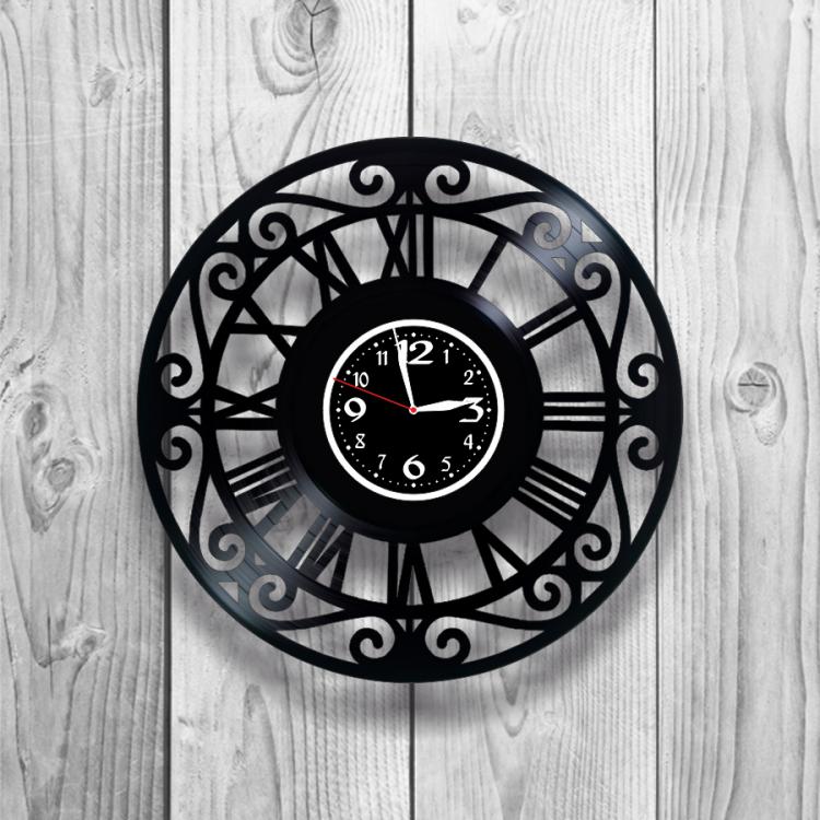 Часы настенные Лофт-ретро 0237 из виниловой пластинки