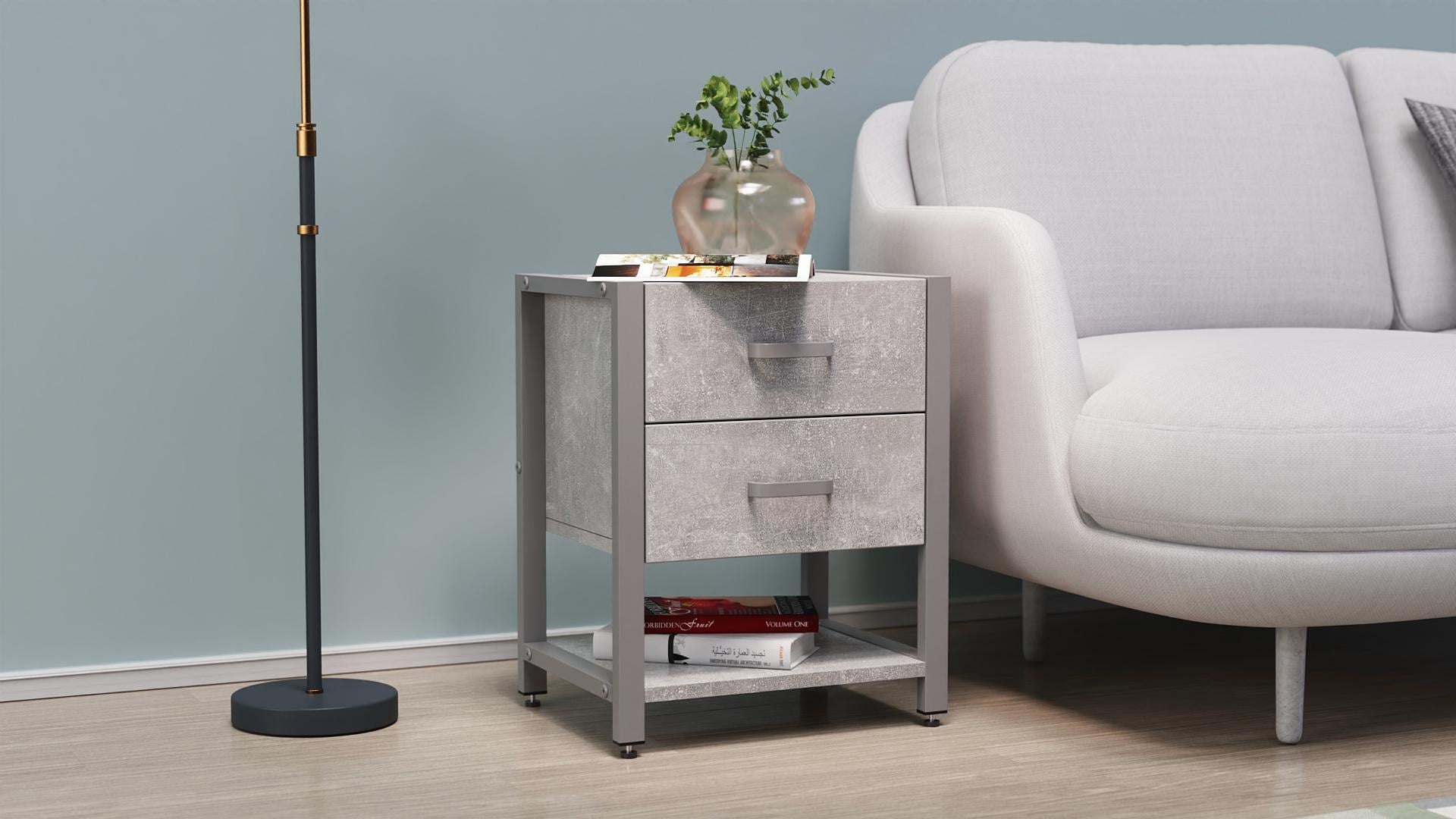Тумба универсальная Ferrum-decor Вивьен ДСП 16 мм 2/1 50x41x40 Серый/Бетон (FRD-106932)