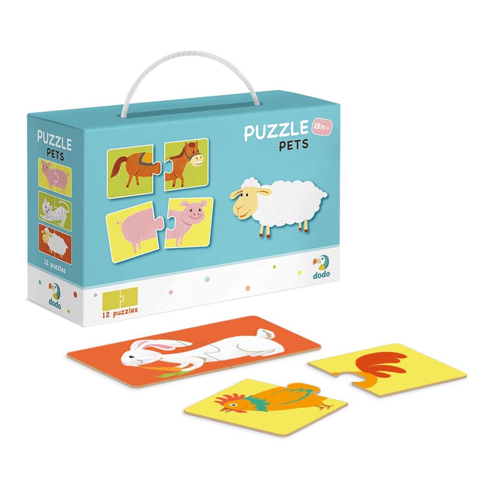 Пазли картонні Dodo Улюблені Тваринки 3-4 роки 24 елементи (300115)