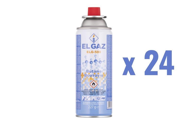 Балон-картридж газовий EL GAZ ELG-500 цанговий бутан 227 г 24 шт. (ERC-104ELG-500-24) - фото 3