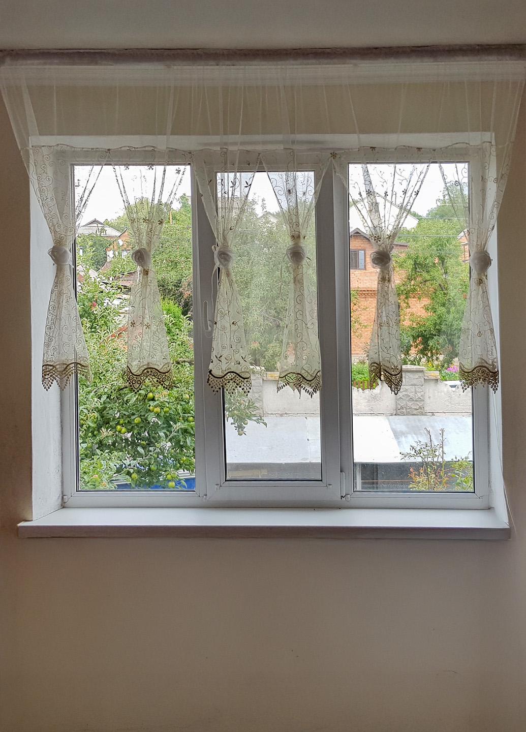 Комплект панельных занавесок Firanka Жаккард карниз 200 см Бежевый (71_5к)