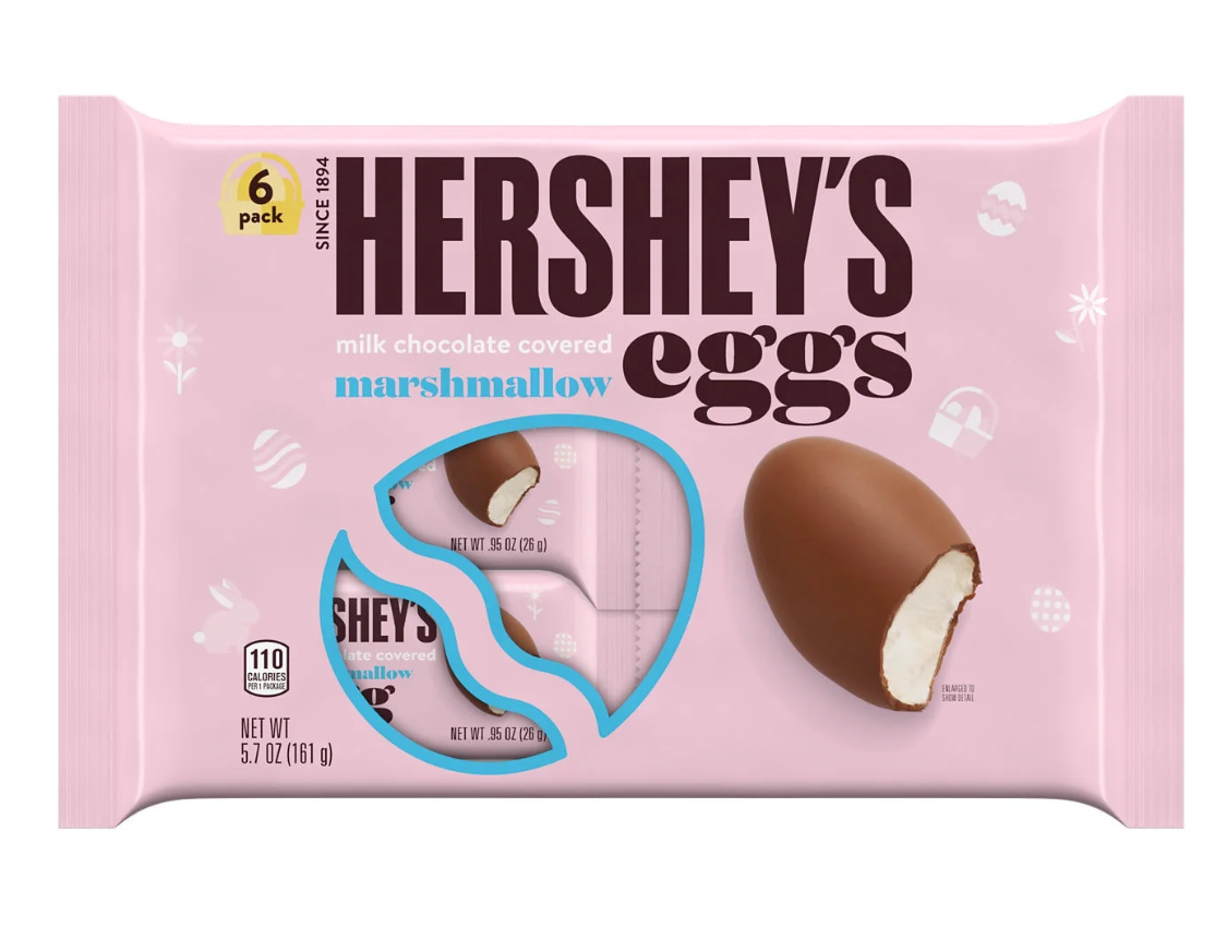 Маршмеллоу в шоколаде Hershey's Milk Chocolate Covered Marshmallow Eggs 162 г