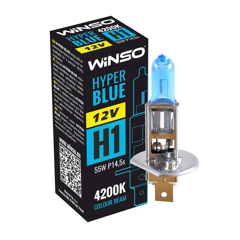 Галогенна лампа Winso Hyper Blue H1 12 В 55 Вт P14.5s 4200K 1 шт. (712140)