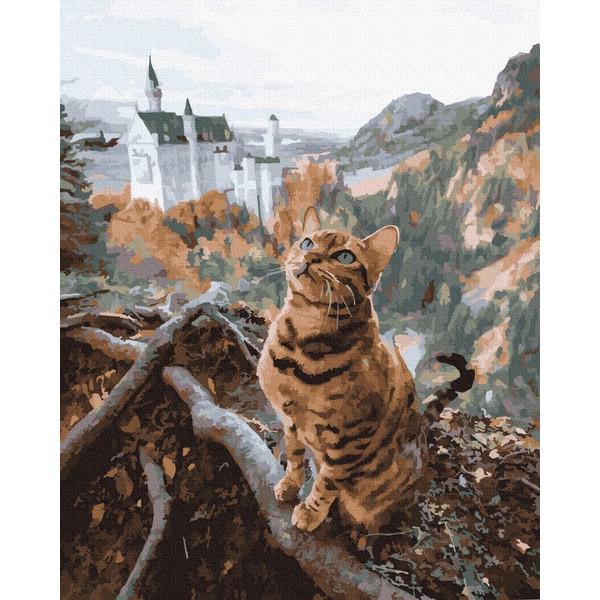Картина по номерам Brushme "Кот у замка Нойшванштайн" (GX29712) Картина по номерам Brushme "Кот у замка Нойшванштайн" (GX29712)