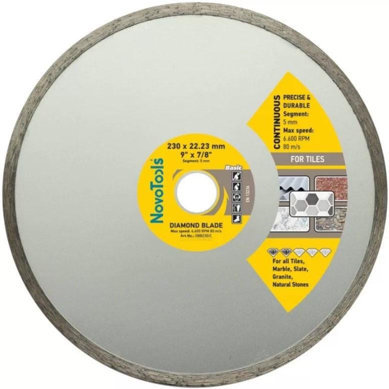 Диск алмазний по кераміці Novotools 230х5х22,23 мм (23228) - фото 1 Диск алмазний по кераміці Novotools 230х5х22,23 мм (23228) - фото 1