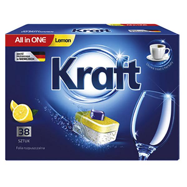 Таблетки для посудомоечной машины Kraft All in One Лимон 38 шт.