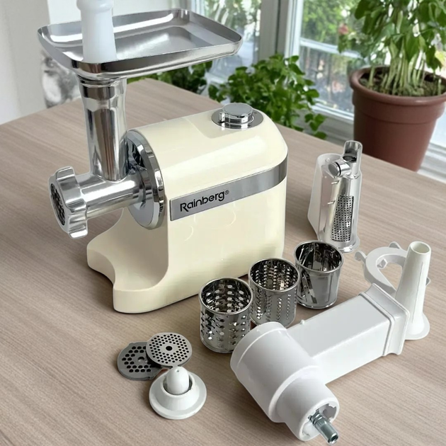 Мясорубка электрическая Rainberg RB-2270 шнековая 3800 Вт Белый (ML-04861) - фото 7