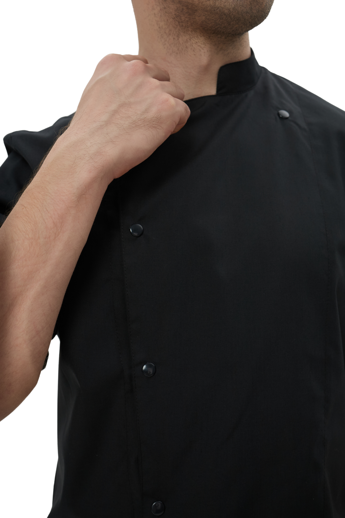 Кітель кухарський унісекс рукав 1/3 Лайт Lux Form р. 54 Чорний (4914) - фото 6