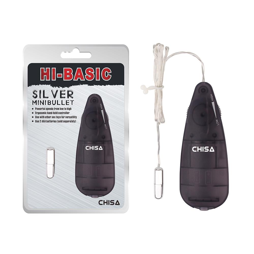 Виброшарик Chisa Hi-Basic Mini Bullet с пультом управления Серебристый (08523 / CN-131508523)