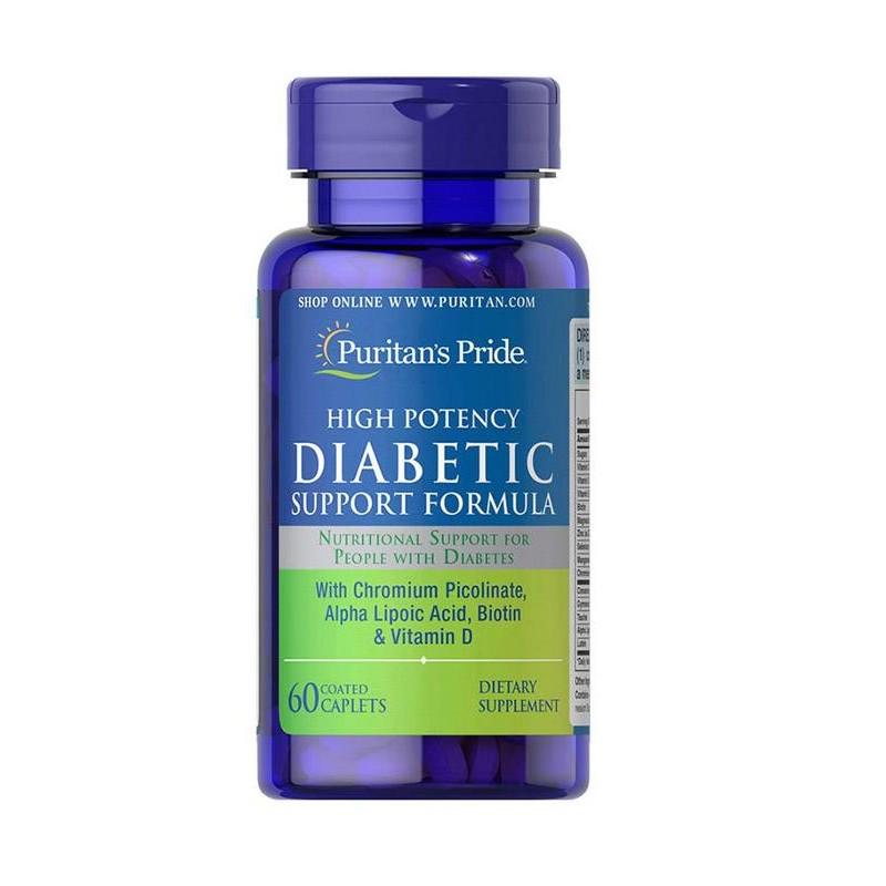 Комплекс для профілактики діабету Puritan's Pride Diabetic Support Formula 60 Caplets