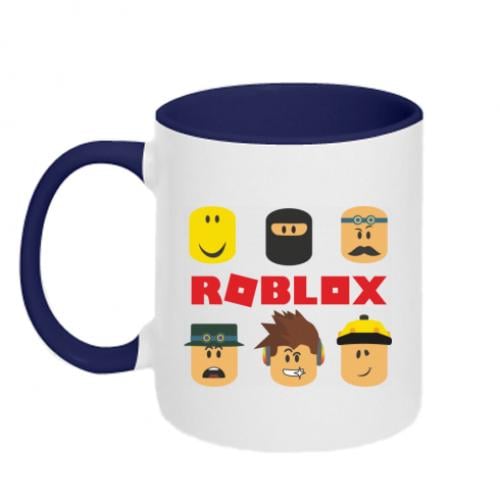 Чашка двухцветная Roblox icons 320 мл Белый с синим (14248252-19-186380)