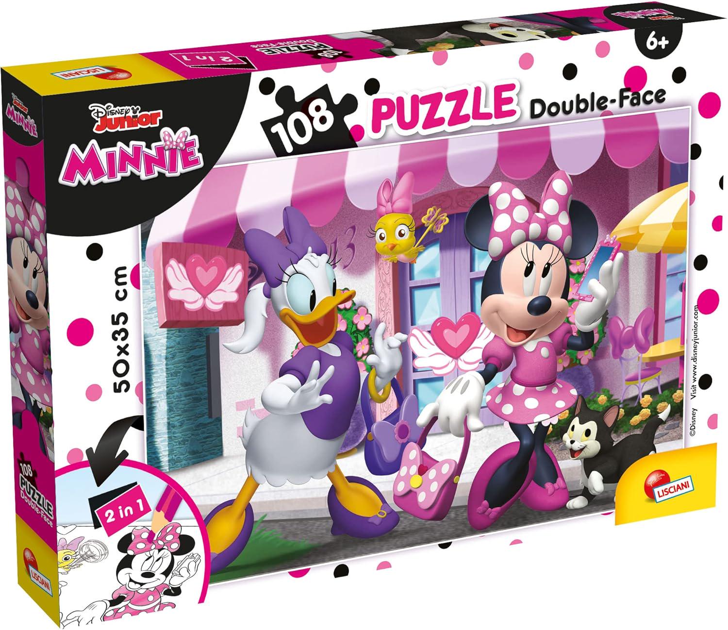 Максі-пазл двохсторонній Disney Minnie Mouse 2-in-1 Maxi Floor Puzzle Мінні Маус 108 елементів 70х50 см