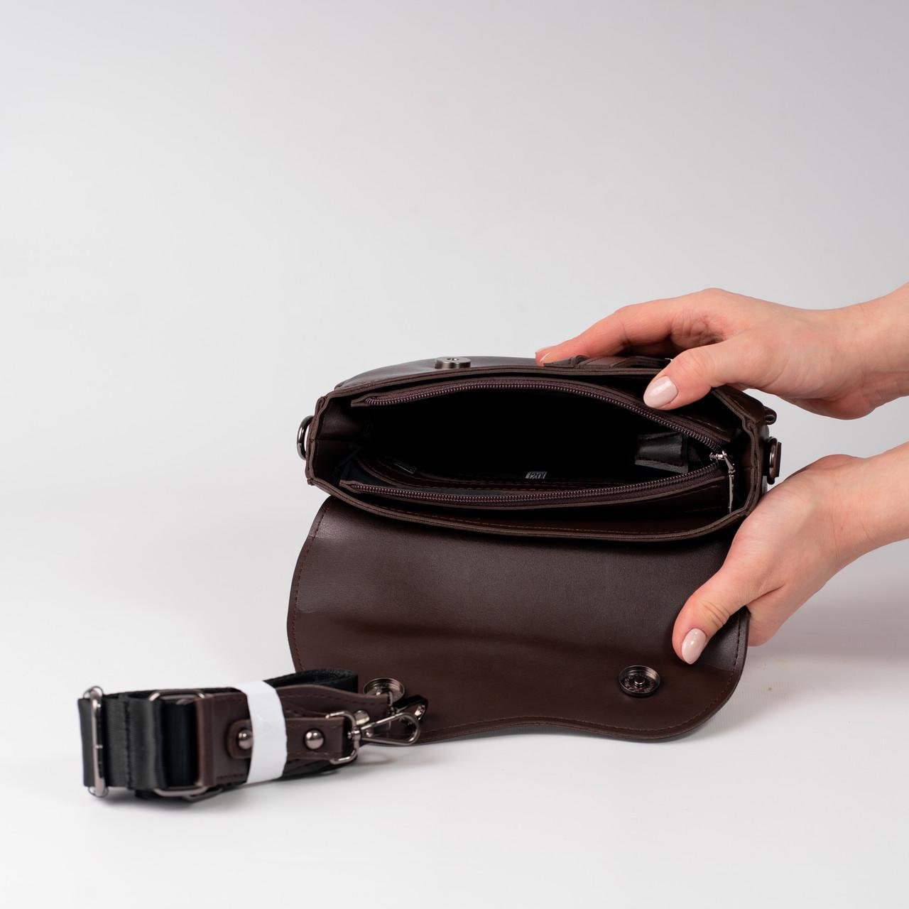 Сумка жіноча крос-боді XENIA № 25-24 Коричневий - фото 3