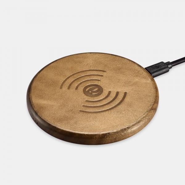 Беспроводная зарядка ICarer Genuine Leather Wireless Charger NW170F, Brown