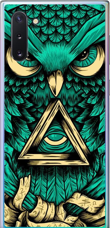 Чехол на Samsung Galaxy Note 10 Сова Арт-тату (3971t-1718-42517) Чехол на Samsung Galaxy Note 10 Сова Арт-тату (3971t-1718-42517)