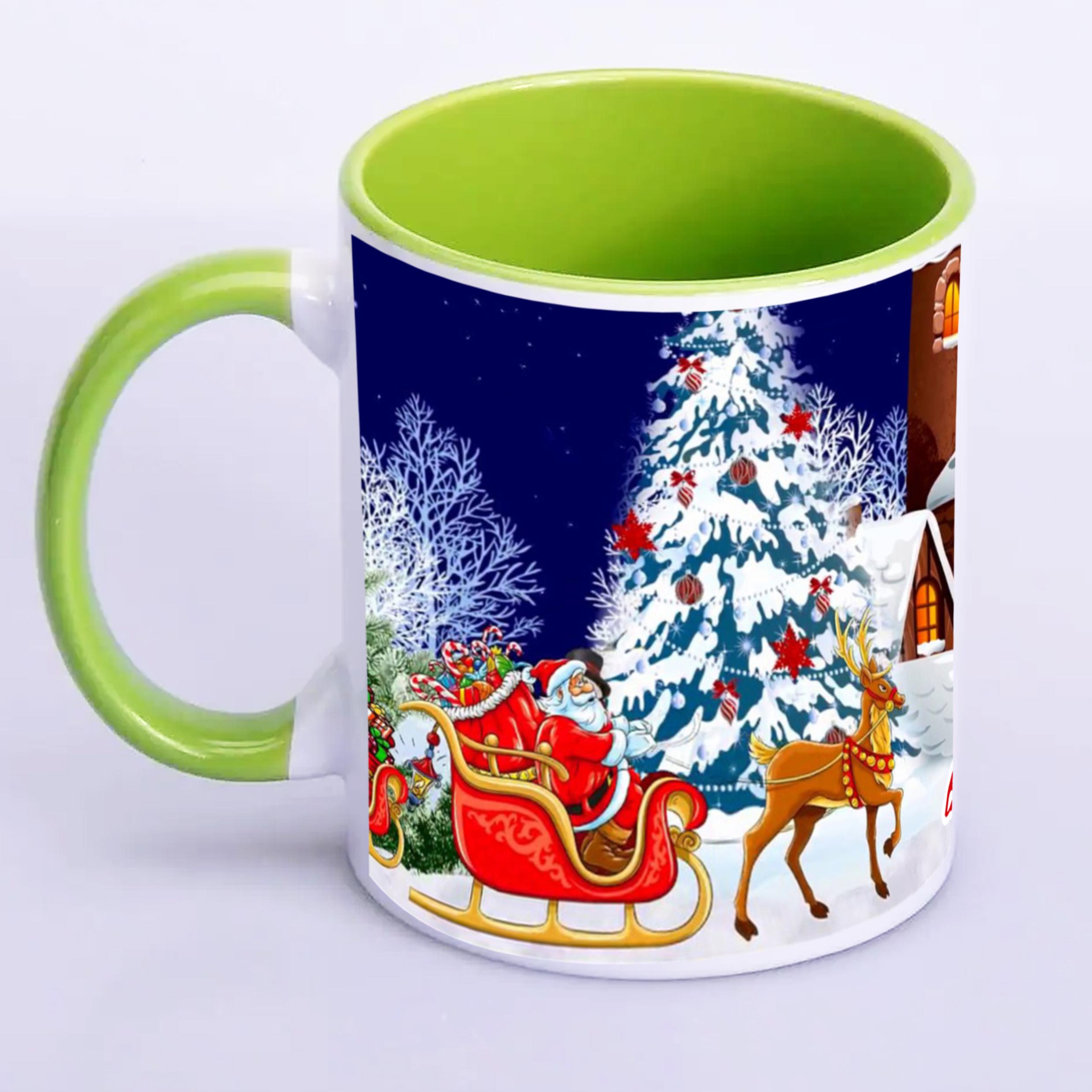 Чашка з принтом "Від святого Миколая" з ім'ям 330 мл Салатовий (16601) - фото 2