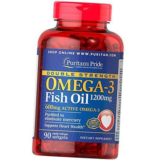 Омега 3 Puritan's Pride Double Strength Omega-3 Fish Oil 1200 90 гел. капс. (67367003)