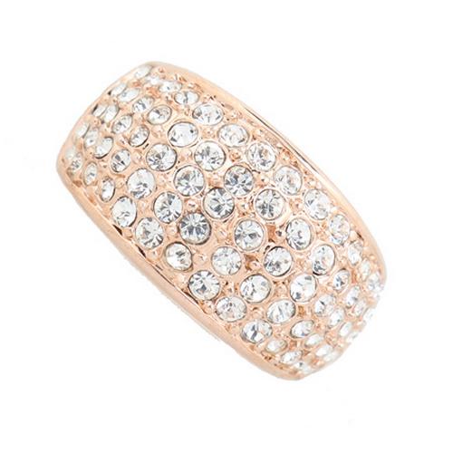 Кольцо с кристаллами Сваровски 094341ab Italina р. 18 Белый