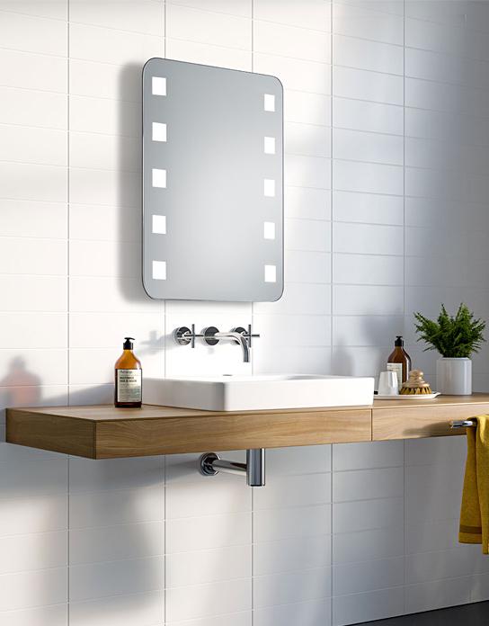 Зеркало Dim Dzerkal SAONIA с LED-подсветкой 50х70 см (8673)