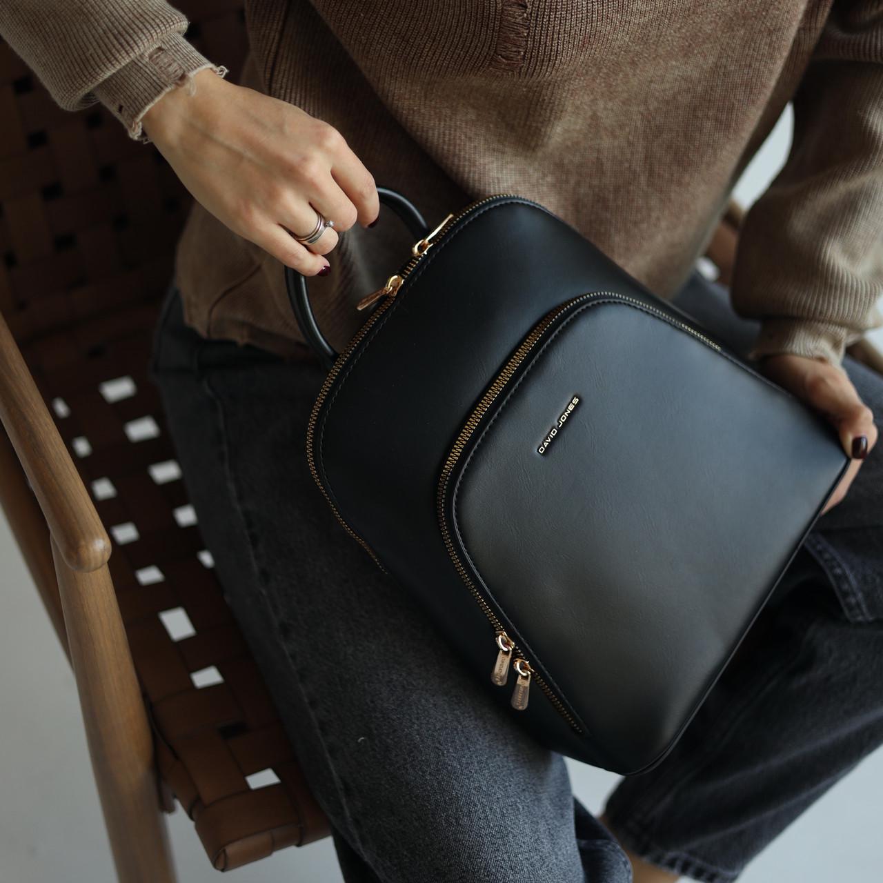 Рюкзак жіночий David Jones екошкіра Чорний (CM7266 black)
