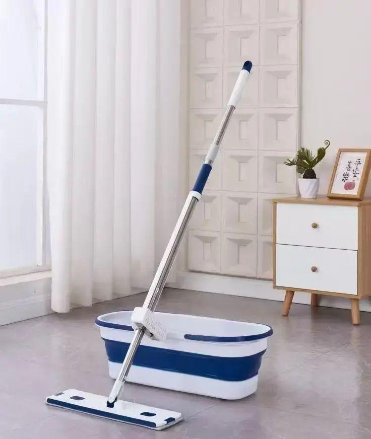 Швабра с отжимом и сложным ведром для сборки с поворотным механизмом