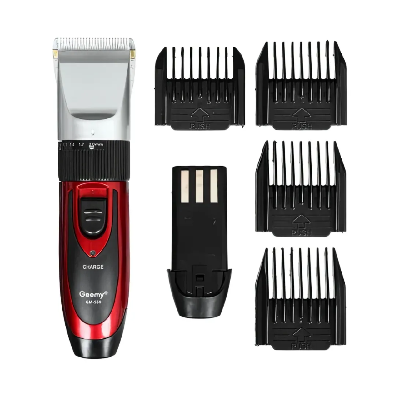 Машинка для стрижки волос Gemei аккумуляторная Красно-черный (4820999959) - фото 6 Машинка для стрижки волос Gemei аккумуляторная Красно-черный (4820999959) - фото 6