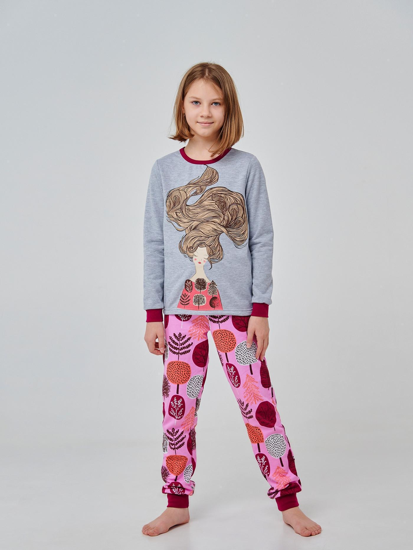 Пижама Smil 134 см Серый меланж (104696)