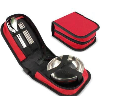 Туристичний набір посуду Supretto в сумці на 1 персону