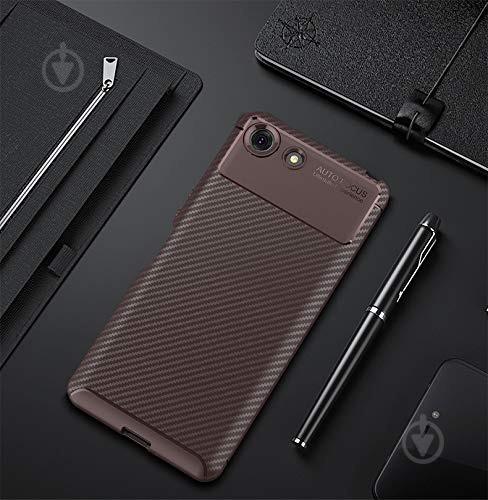 Чехол Carbon Case Sony Xperia Ace Коричневый (hub_zpJZ60151) - фото 2