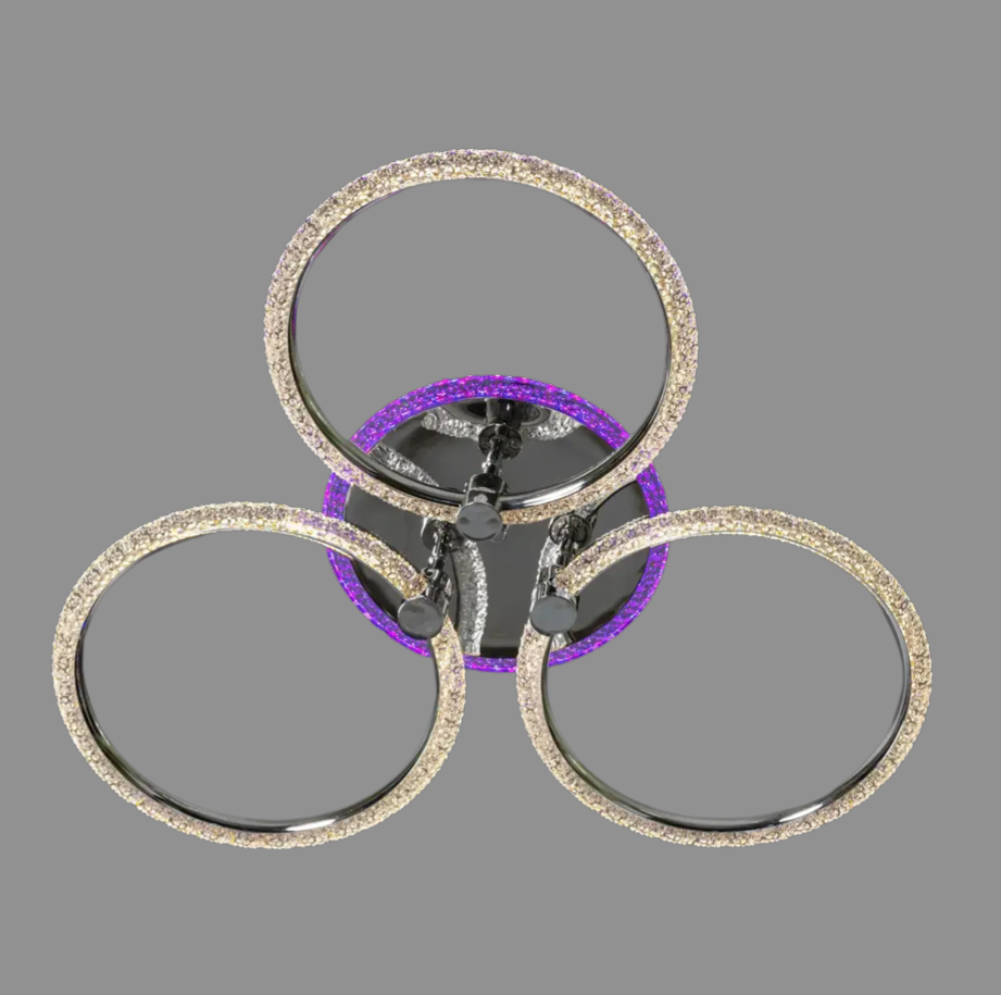 Люстра светодиодная Svet 90W+16W 3000-6000К Хром (SC-2122/3C CR PK/BU/PL)