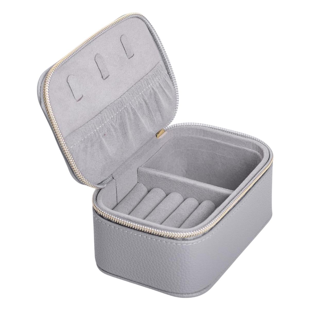 Шкатулка для украшений на молнии 13х9х6 см Серый (HP-5-26G)