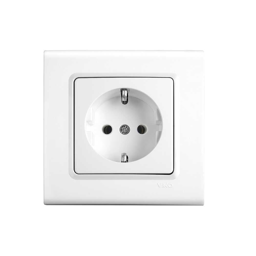 Розетка VIKO Linnera с заземлением Белый (21267-е)