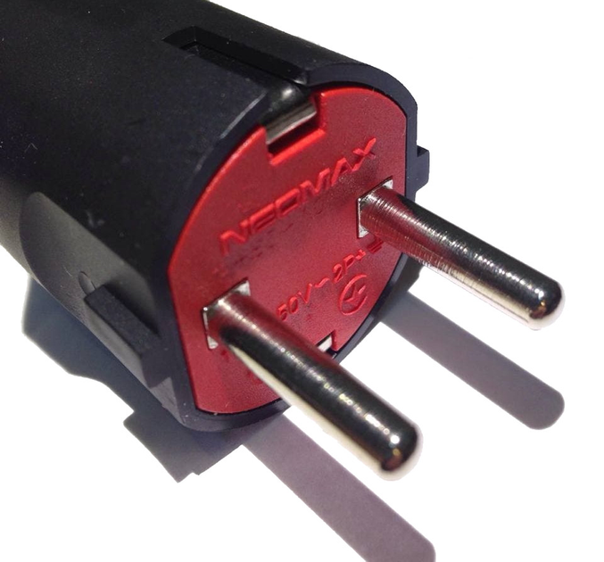 Електровилка каучукова пряма з кільцем і заземленням Neomax NX2002 - фото 5 Електровилка каучукова пряма з кільцем і заземленням Neomax NX2002 - фото 5