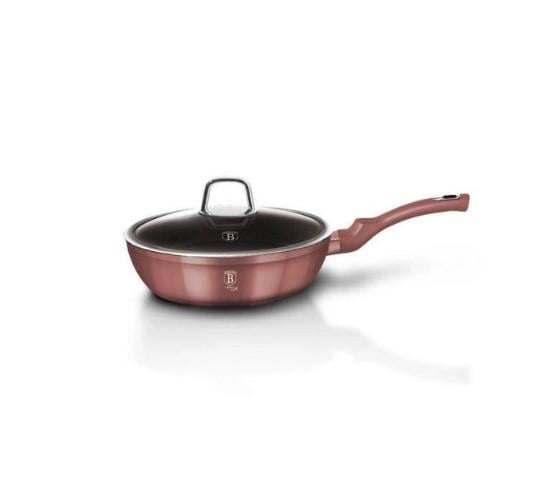 Сковорода-гриль Berlinger Haus I-Rose Edition с антипригарным покрытием и крышкой 24 см (abe0dfba)