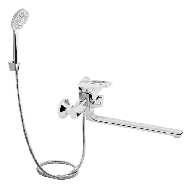 Змішувач для ванни з поворотним виливом Lidz Sofi з душовим гарнітуром (SD00028234-VS)